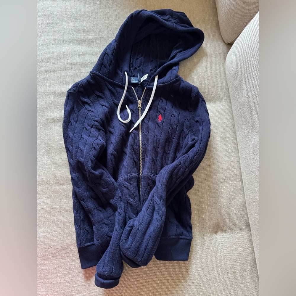 Polo Ralph Lauren Women's Cable-Knit Cotton Hoodie